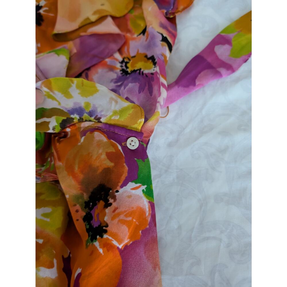 Lauren Ralph Lauren vintage silk wrap top - Picture 5 of 5
